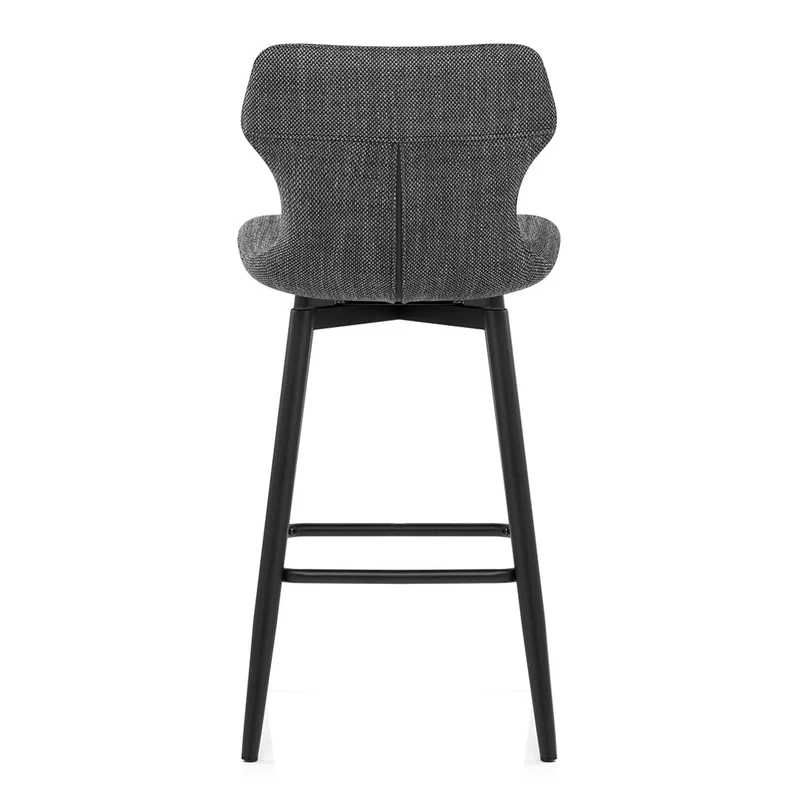 Tabouret de Bar Tissu - Elle Gris Foncé
