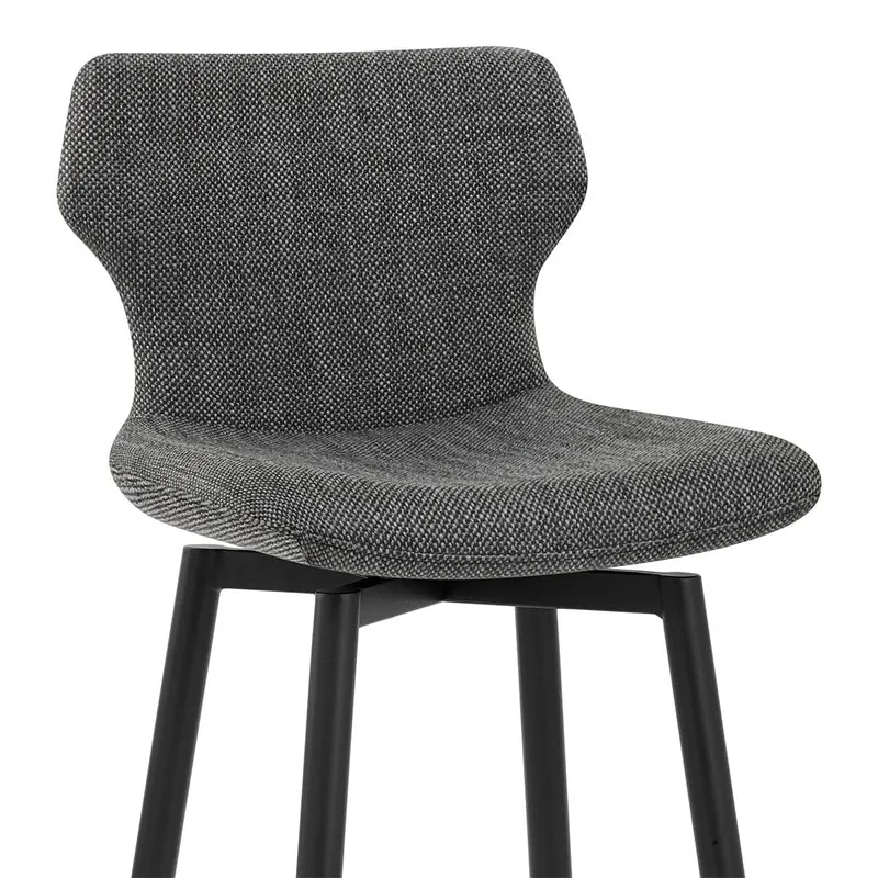 Tabouret de Bar Tissu - Elle Gris Foncé