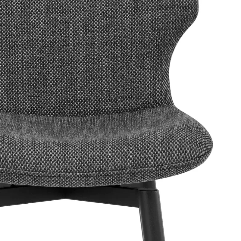 Tabouret de Bar Tissu - Elle Gris Foncé