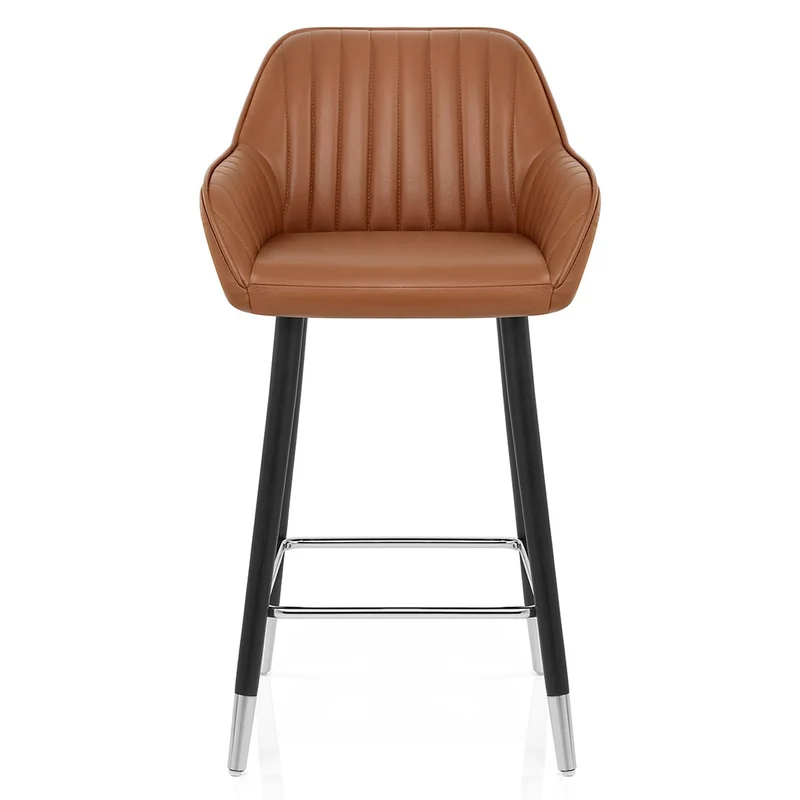 Tabouret de Bar Cuir Véritable - Apres Grande Marron