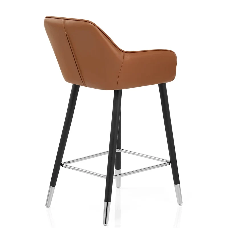 Tabouret de Bar Cuir Véritable - Apres Grande Marron