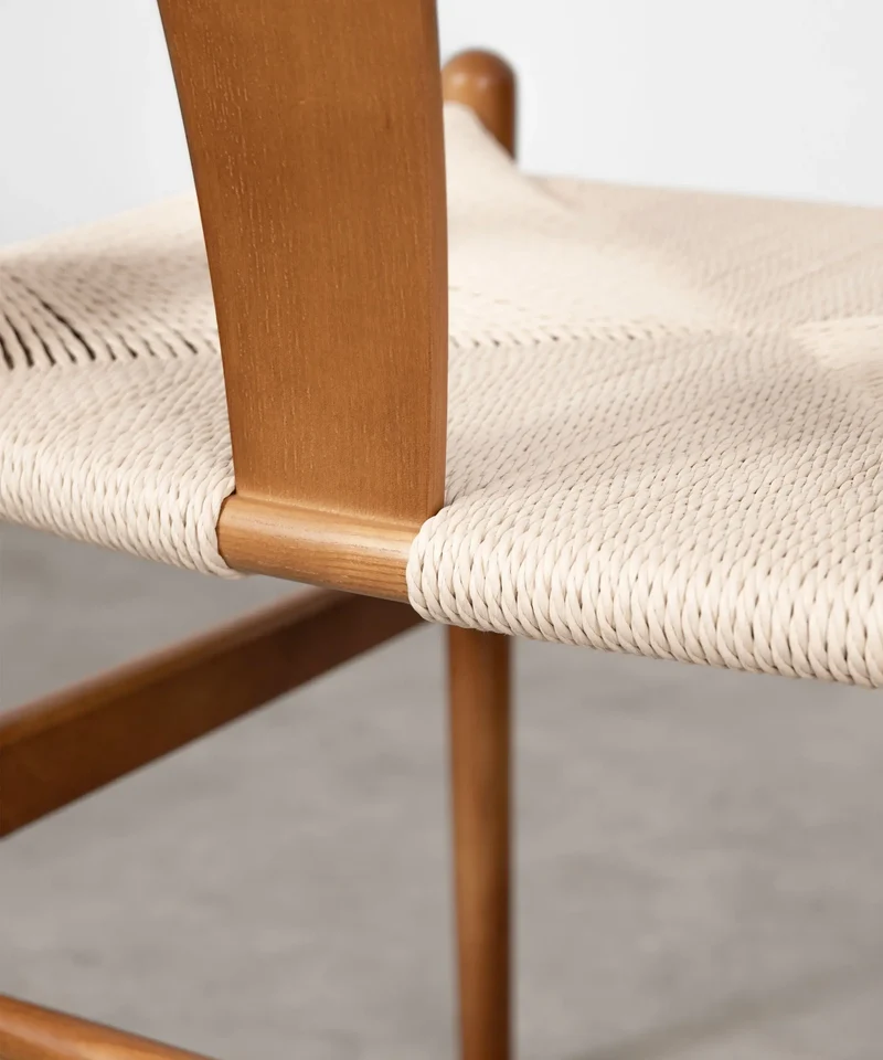 Silla de Comedor en Madera y Cuerda Trenzada Nordeco