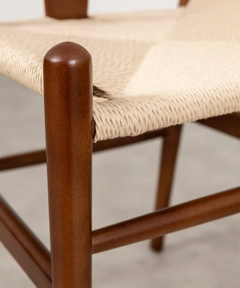 Silla de Comedor en Madera y Cuerda Trenzada Nordeco