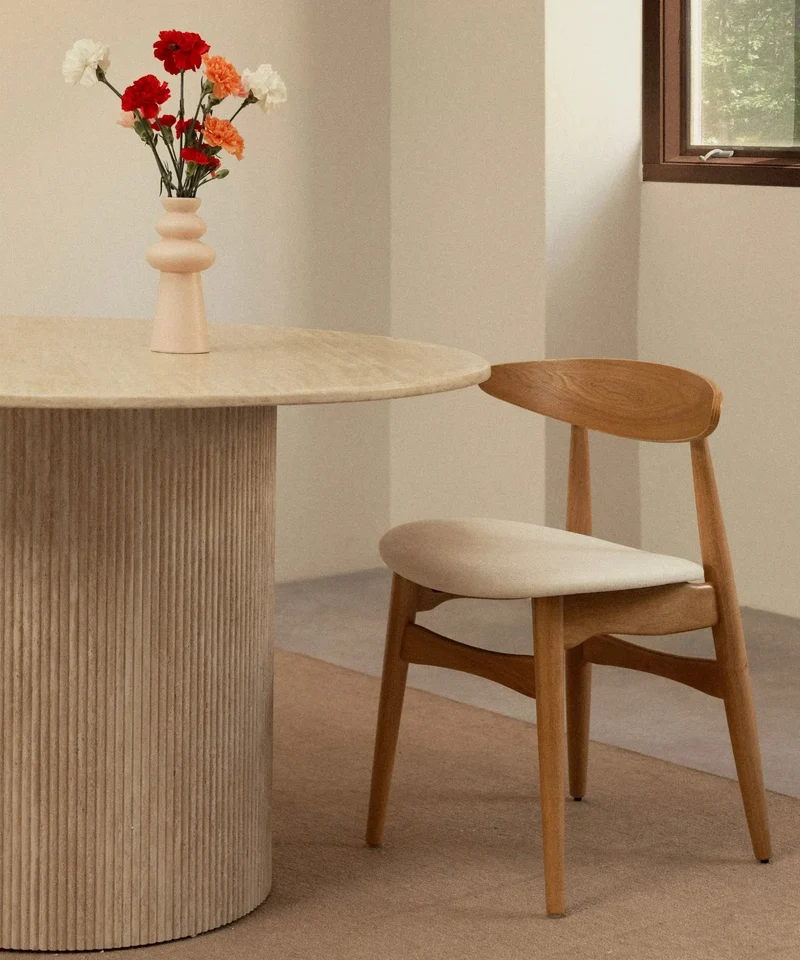 Silla de Comedor en Madera Acolchada Kyoto