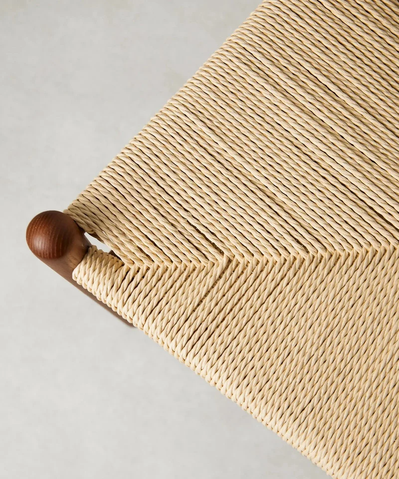Silla de Comedor en Madera y Cuerda Trenzada Leena