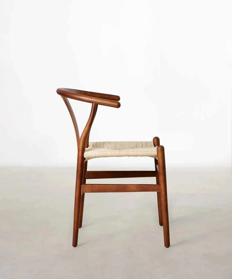 Silla de Comedor en Madera y Cuerda Trenzada Leena