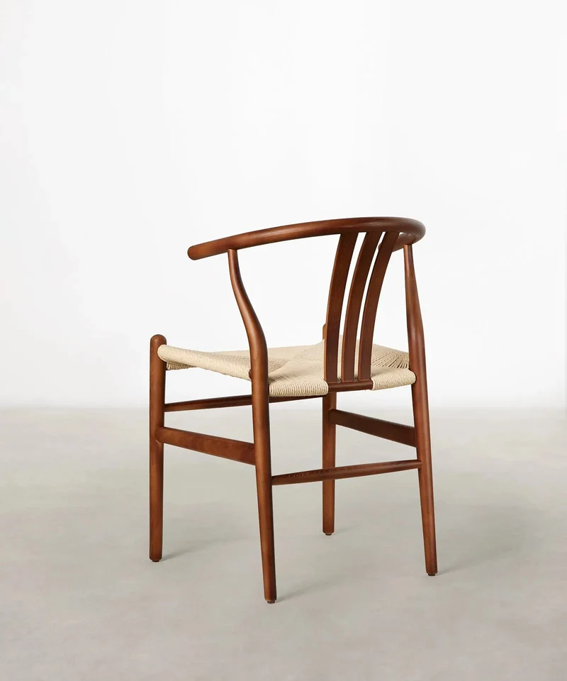 Silla de Comedor en Madera y Cuerda Trenzada Leena
