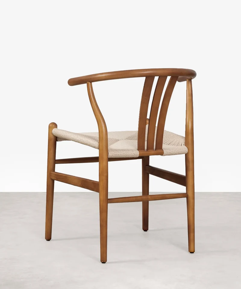 Silla de Comedor en Madera y Cuerda Trenzada Leena