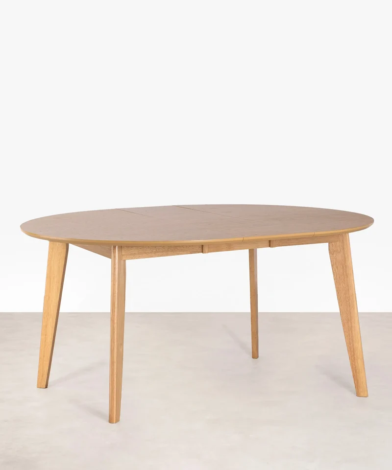 Mesa de Comedor Redonda en Madera Extensible Gala (120-150 cm)