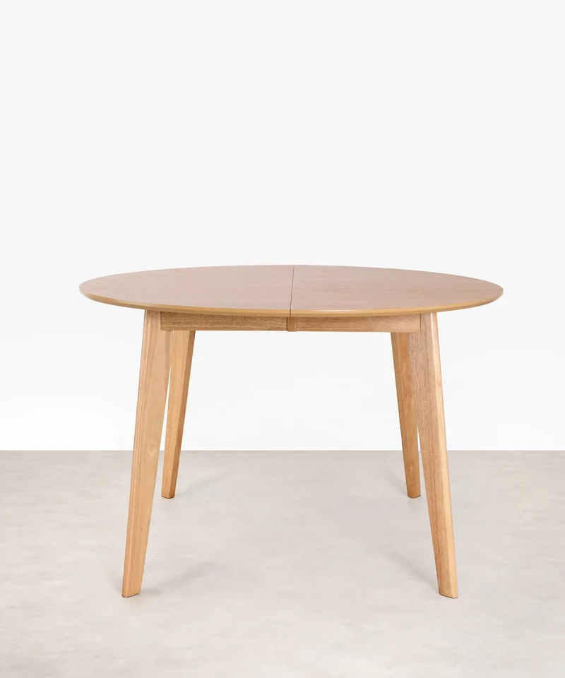 Mesa de Comedor Redonda en Madera Extensible Gala (120-150 cm)