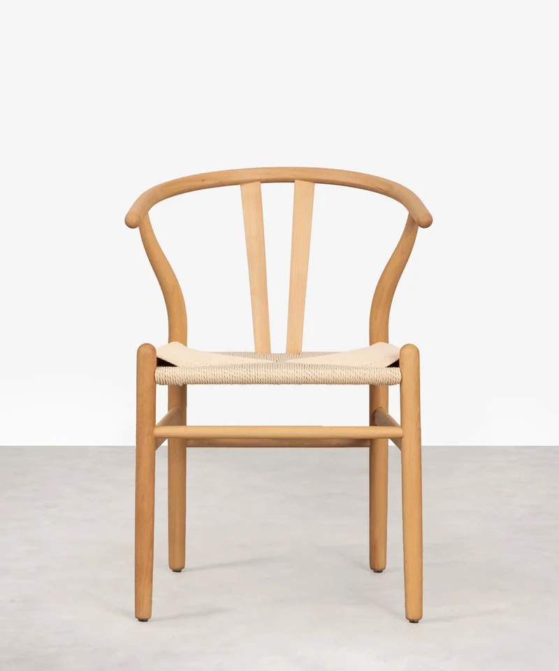 Silla de Comedor en Madera y Cuerda Trenzada Retro Edition