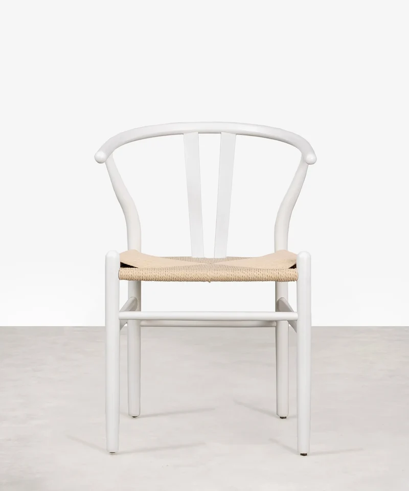 Silla de Comedor en Madera y Cuerda Trenzada Retro Edition