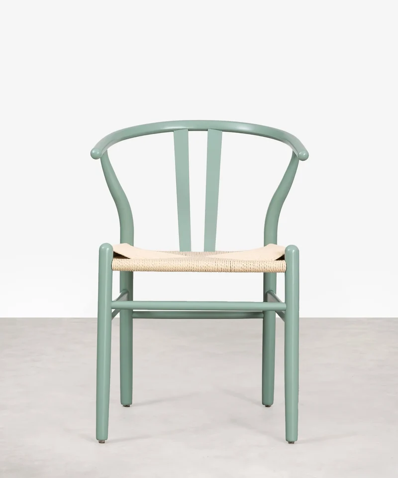 Silla de Comedor en Madera y Cuerda Trenzada Retro Edition