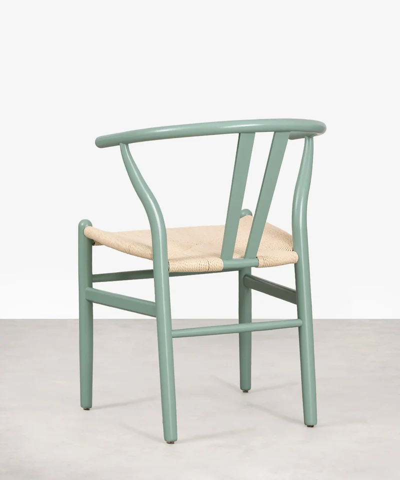Silla de Comedor en Madera y Cuerda Trenzada Retro Edition