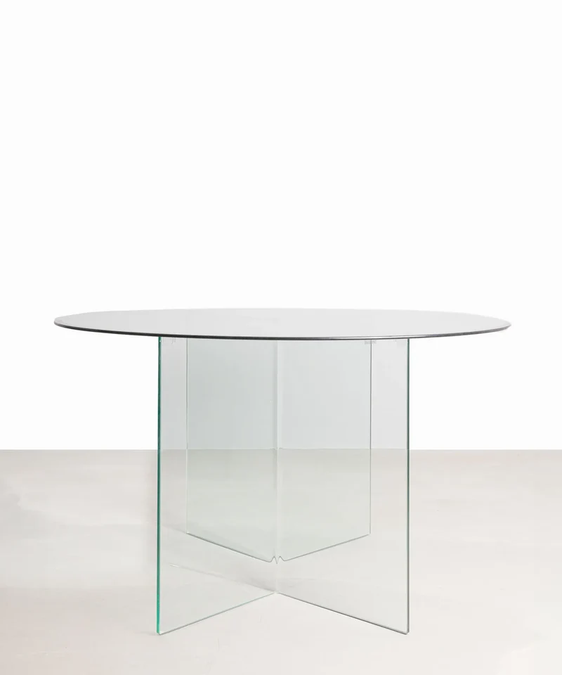 Mesa de Comedor Redonda de Cristal Templado Ona 137 cm