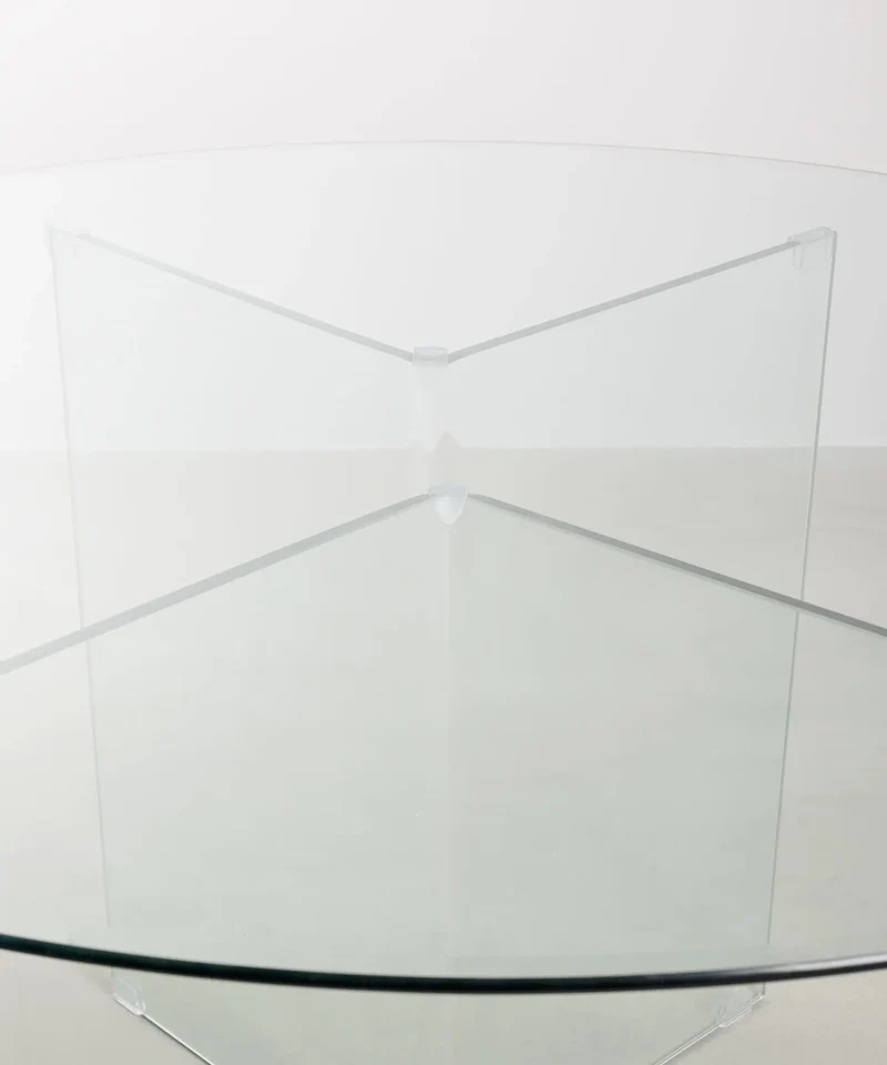 Mesa de Comedor Redonda de Cristal Templado Ona 137 cm