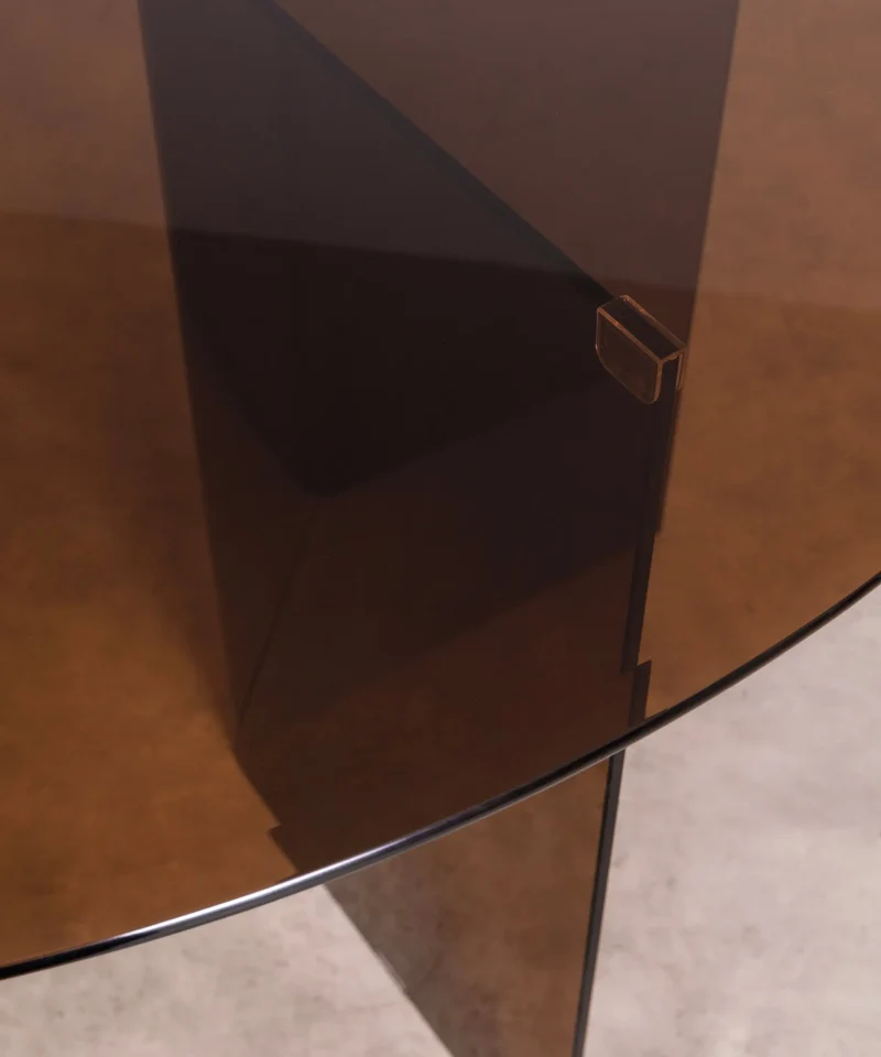 Mesa de Comedor Redonda de Cristal Templado Ona 137 cm