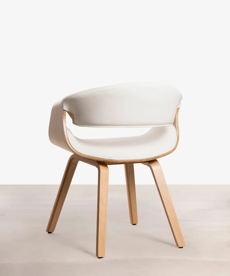 Silla de Comedor en Madera y Polipiel Binsa