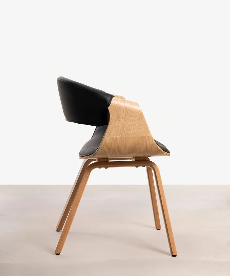 Silla de Comedor en Madera y Polipiel Binsa