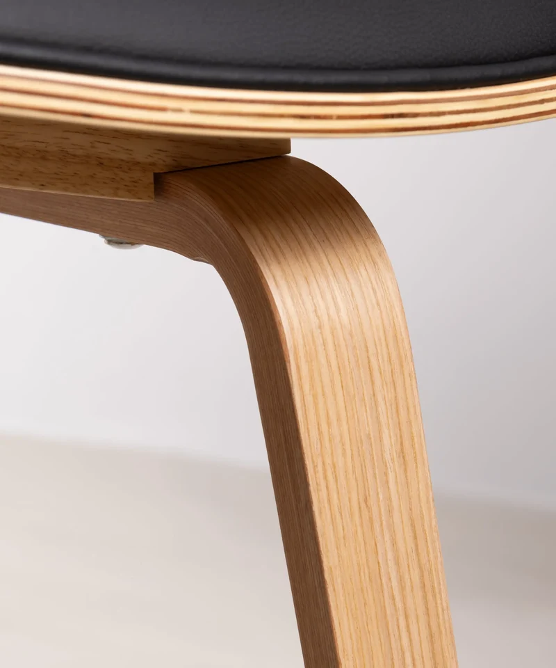 Silla de Comedor en Madera y Polipiel Binsa
