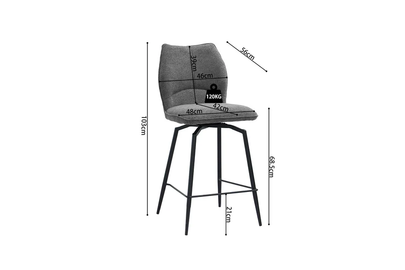 Tabouret pivotant LARA