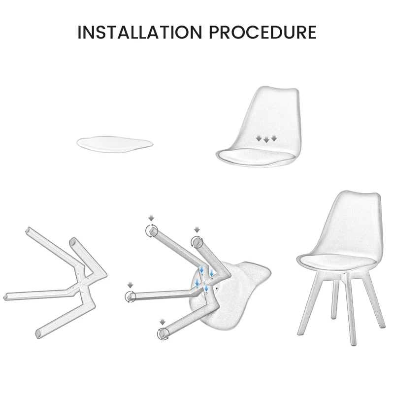 Chaise de salle à manger créative LEYDEN avec pieds en hêtre (lot de 2/4) - Noir/blanc