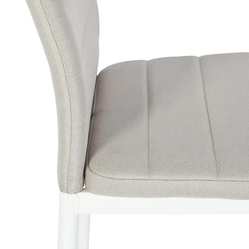 Chaises de salle à manger rembourrées modernes (lot de 6) - Beige/Gris - ANN
