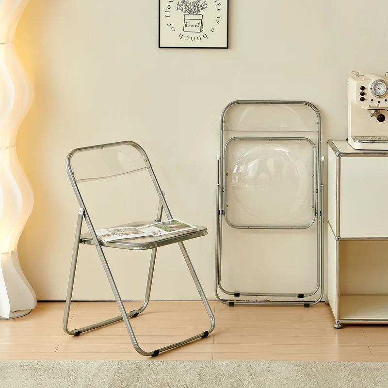 PURDY Chaises pliantes empilables Ensemble de 2/4/6 - Transparent