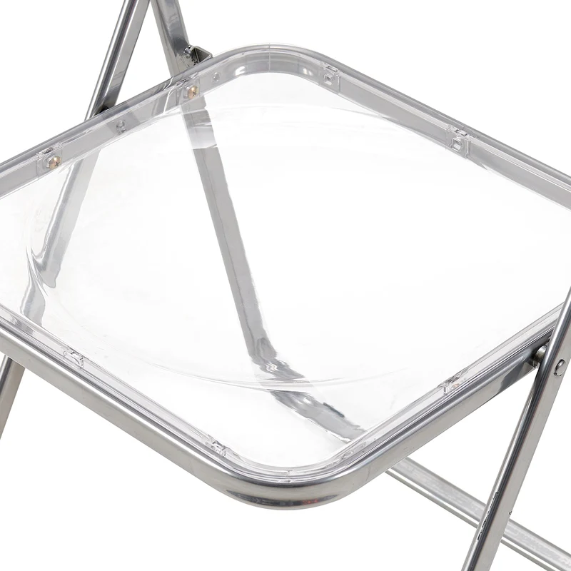 PURDY Chaises pliantes empilables Ensemble de 2/4/6 - Transparent