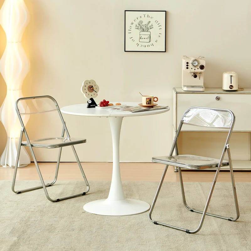 PURDY Chaises pliantes empilables Ensemble de 2/4/6 - Transparent