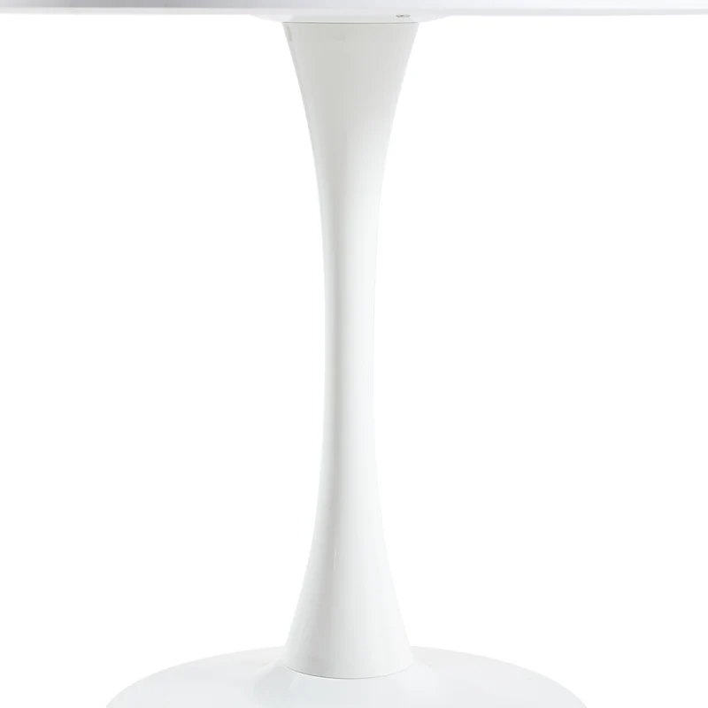 Un plateau de table ne se divise pas TULIP Table à manger à tréteaux avec 70 cm - Blanc/Noir