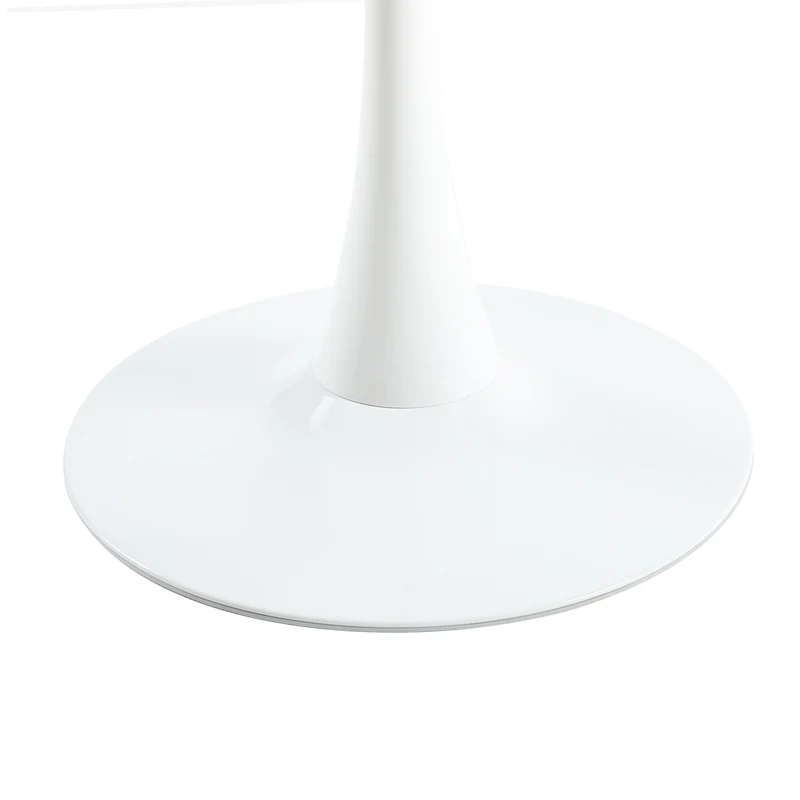 Un plateau de table ne se divise pas TULIP Table à manger à tréteaux avec 70 cm - Blanc/Noir