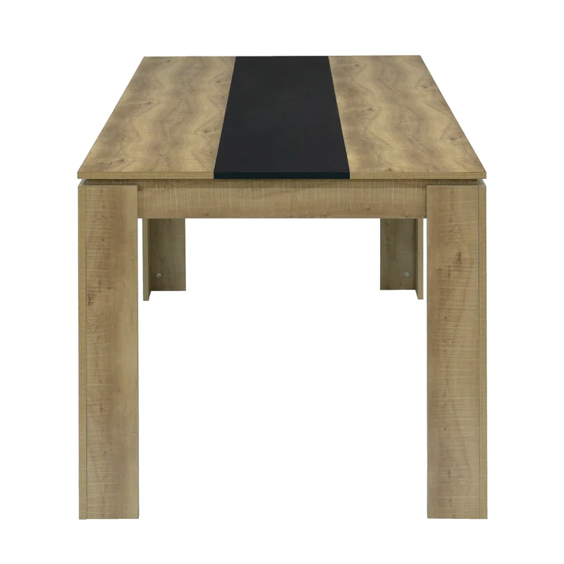 MUSK Table à manger avec 160 cm - Noir