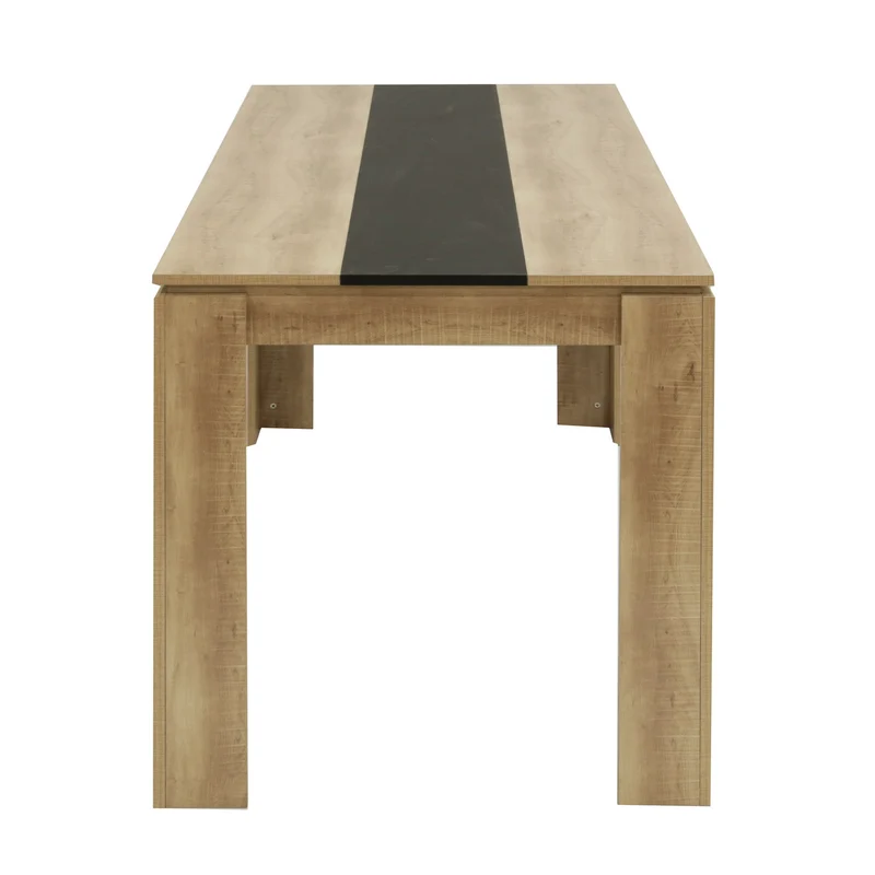 MUSK Table à manger avec 140 cm - Noir