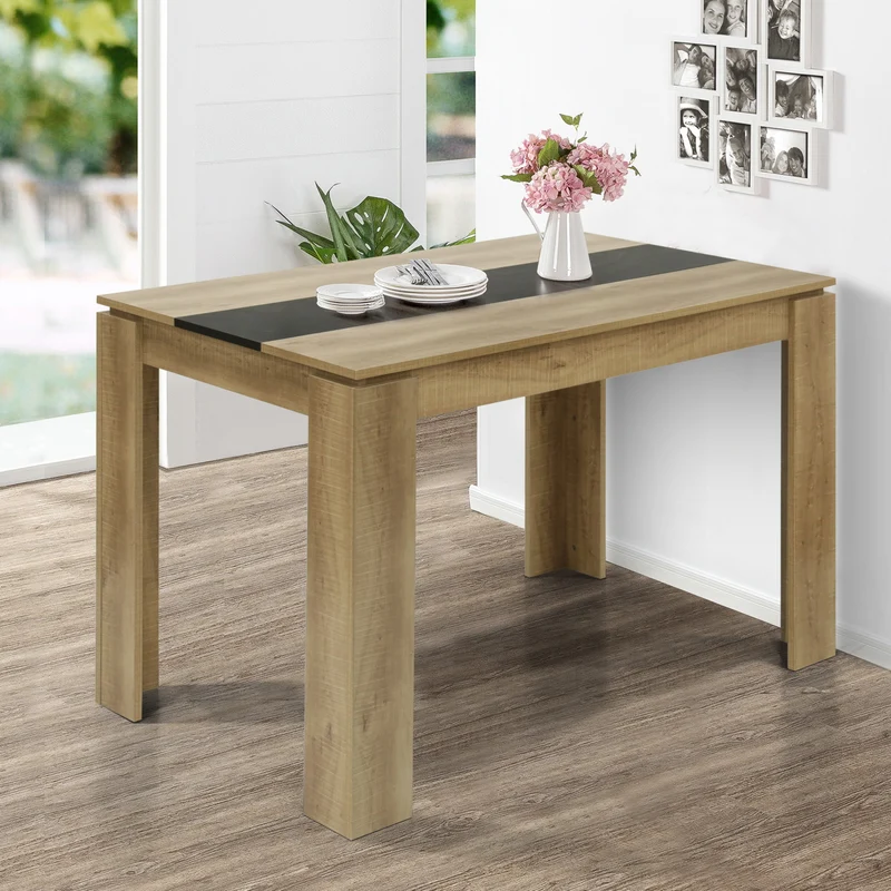MUSK Table à manger avec 110 cm - Noir