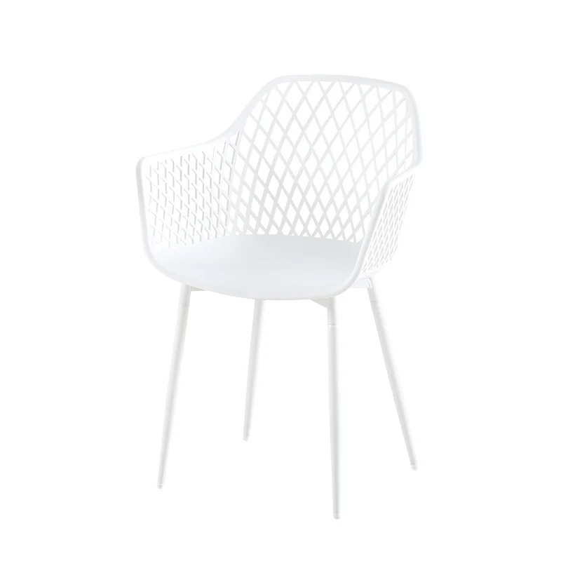 Chaise à bras creux ROME (Ensemble de 4) - Blanc
