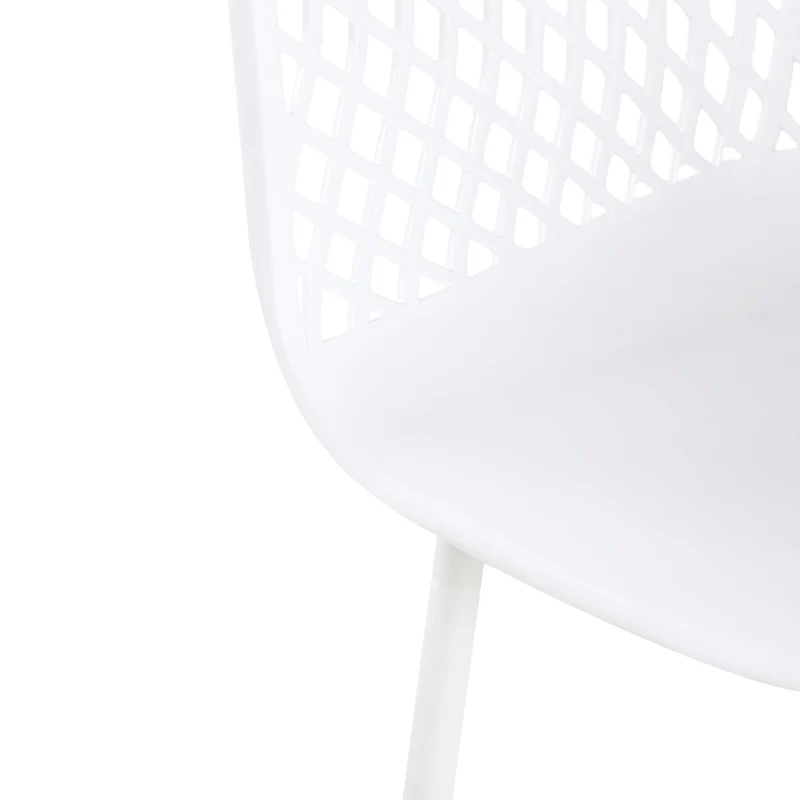 Chaise à bras creux ROME (Ensemble de 4) - Blanc