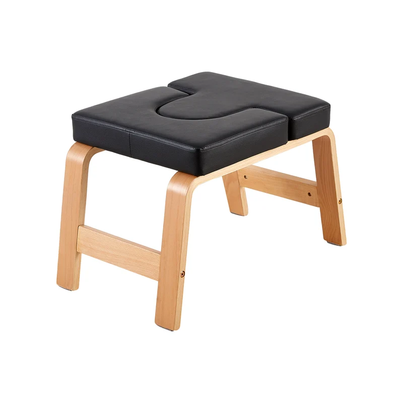 Banc de poirier de yoga, chaise d'inversion de yoga pour le renforcement du noyau - Blanc/Noir