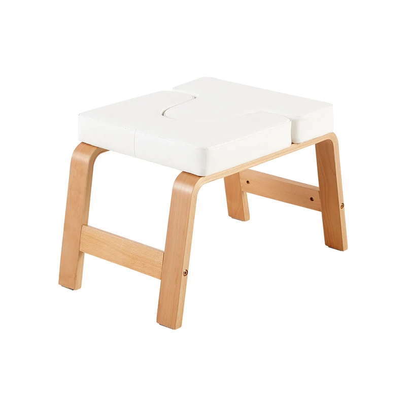 Banc de poirier de yoga, chaise d'inversion de yoga pour le renforcement du noyau - Blanc/Noir