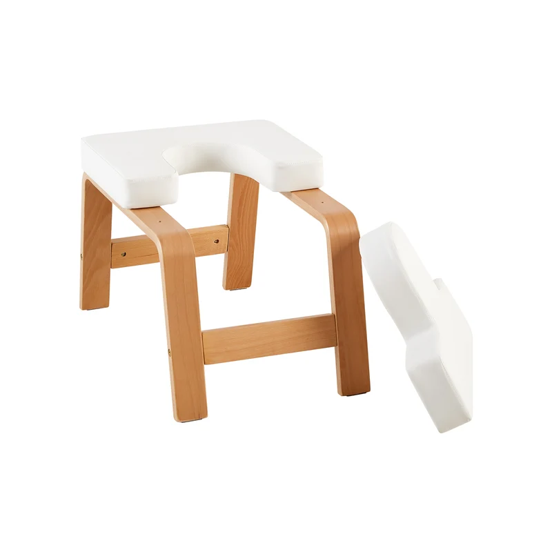 Banc de poirier de yoga, chaise d'inversion de yoga pour le renforcement du noyau - Blanc/Noir