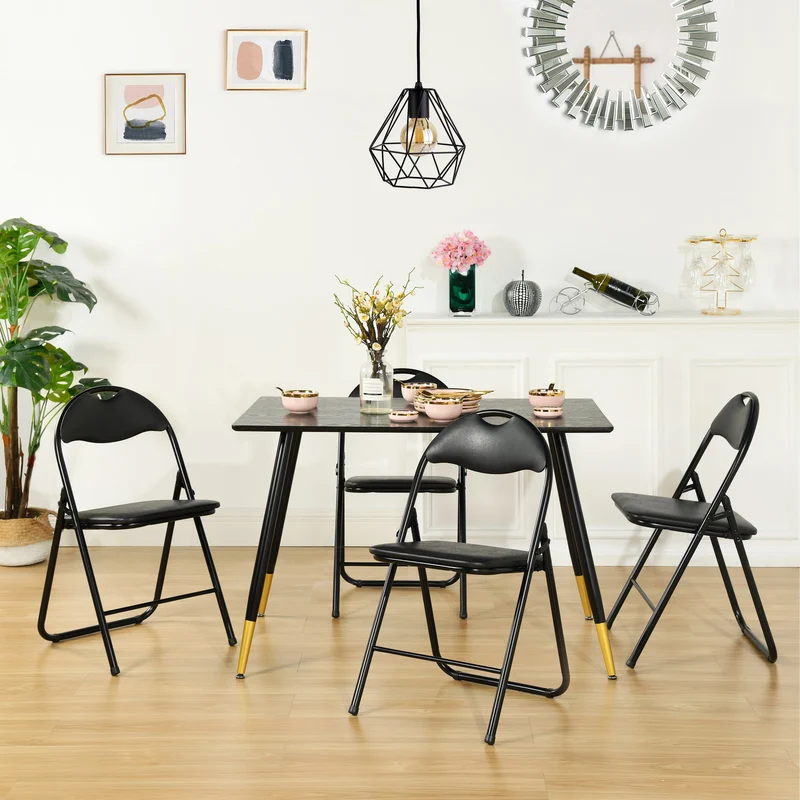PEACOCKAR Folding Chair Set of 4
