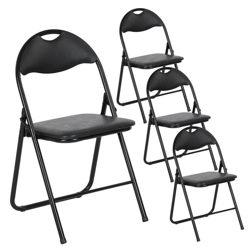 PEACOCKAR Folding Chair Set of 4