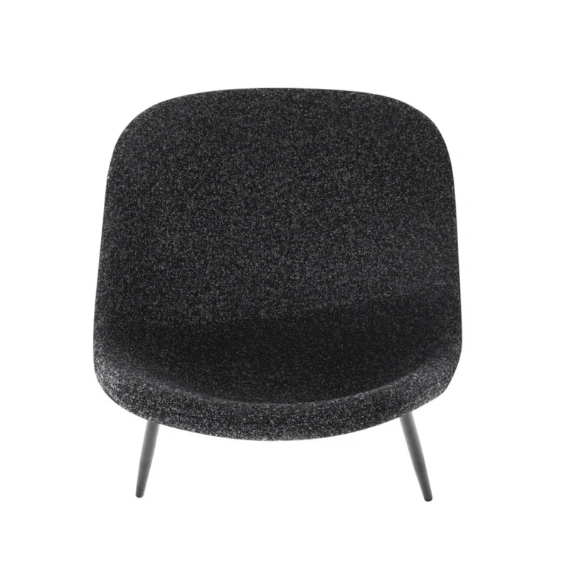 Chaise tissu chiné gris foncé