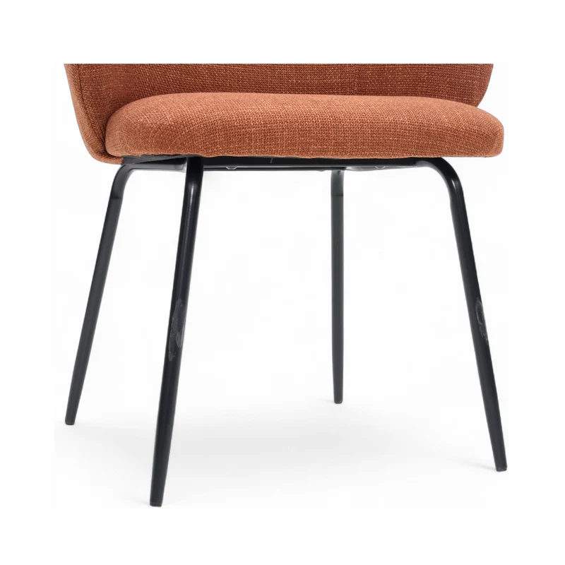 Chaise repas tissu caramel