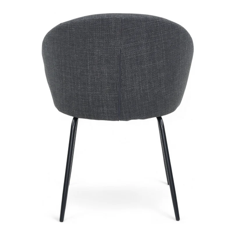Chaise repas tissu gris foncé