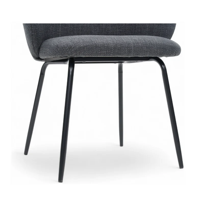 Chaise repas tissu gris foncé