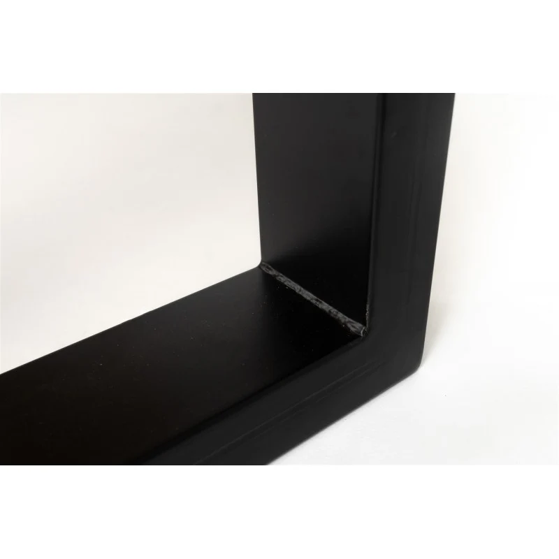Table en Chêne Massif sur mesure "PONZA" et Pieds U en Métal Noir