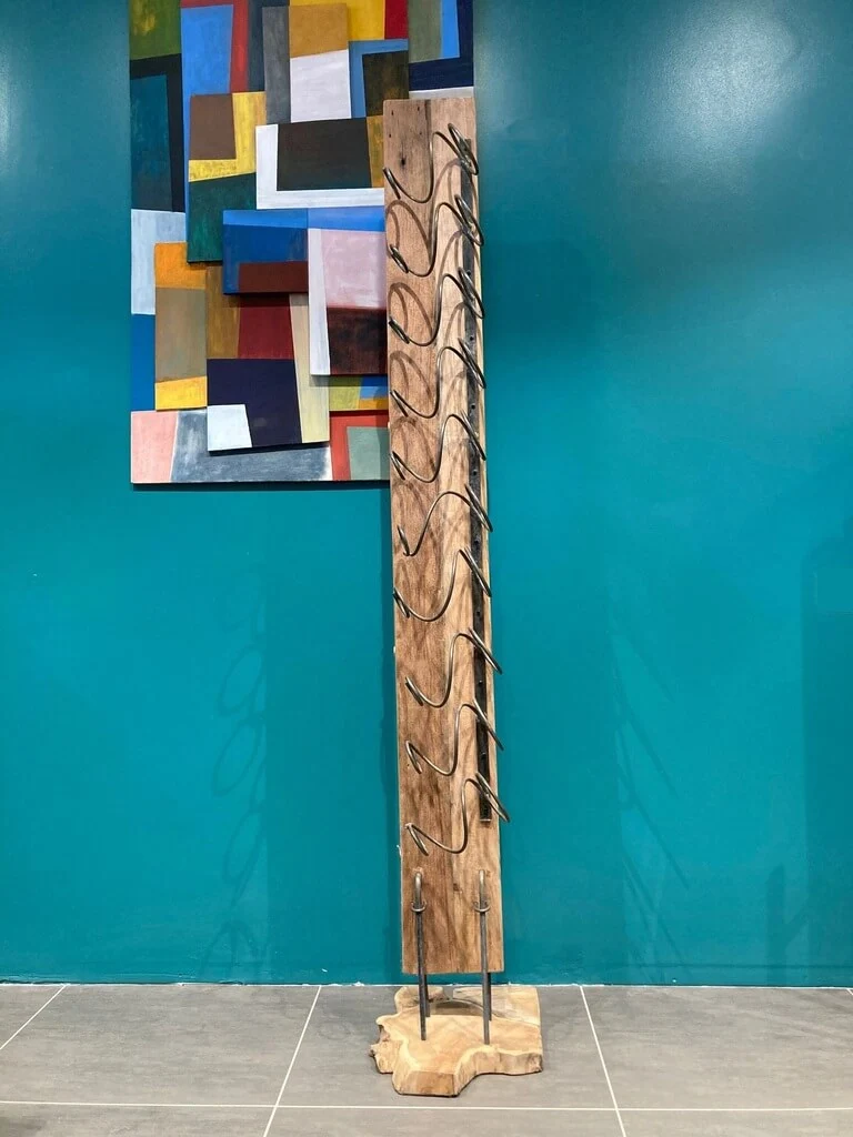 Porte-Bouteilles sur Pied Autoportant en Bois Massif