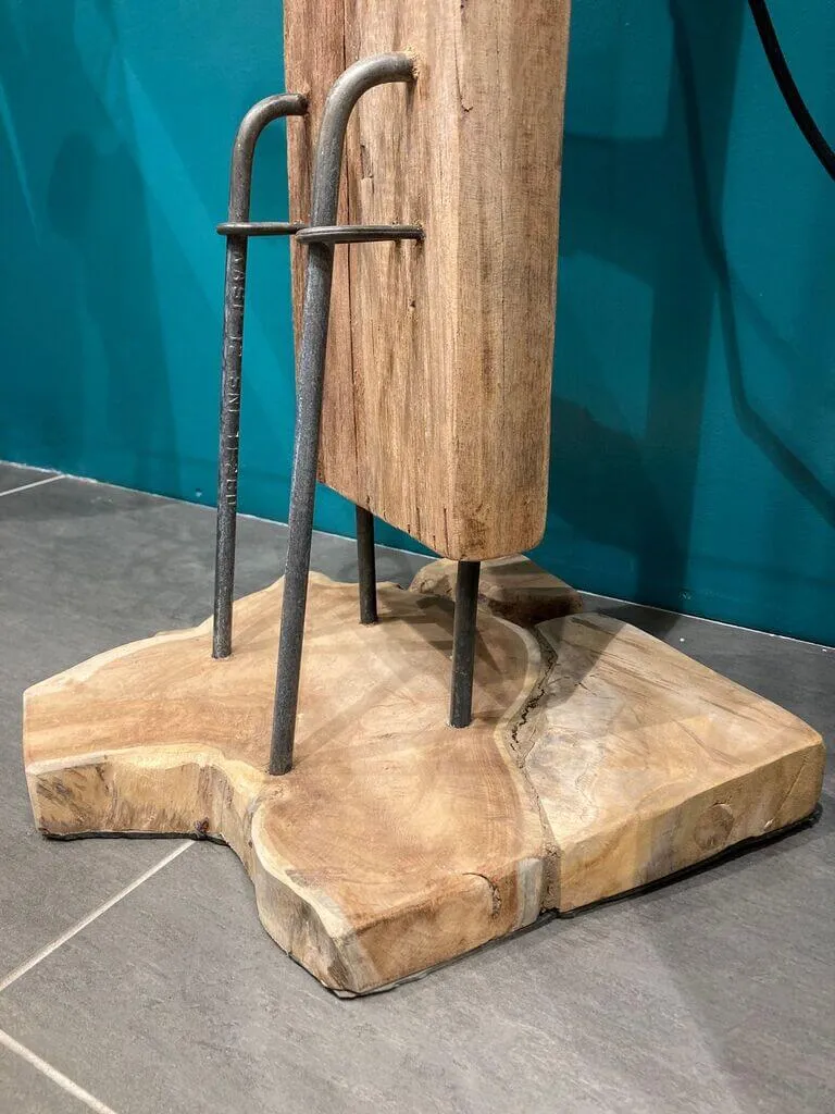 Porte-Bouteilles sur Pied Autoportant en Bois Massif