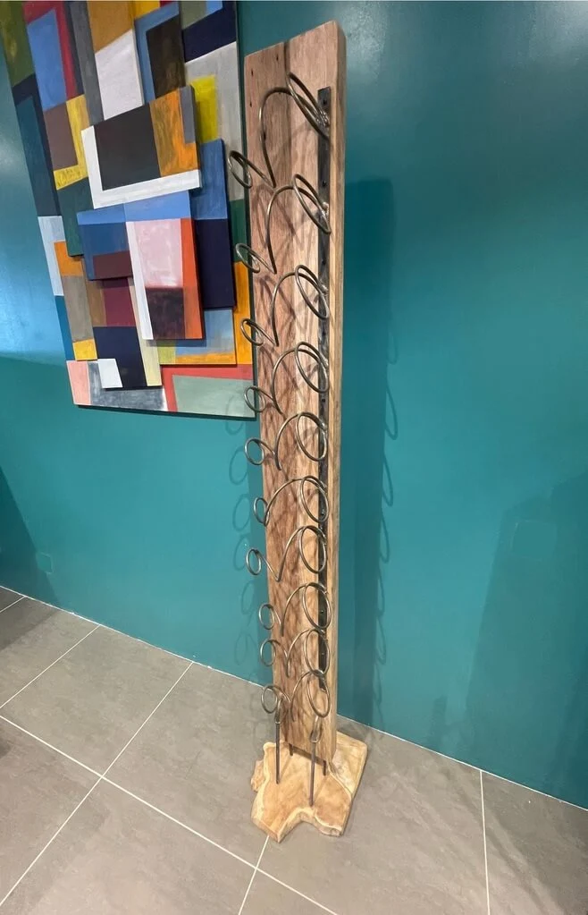 Porte-Bouteilles sur Pied Autoportant en Bois Massif